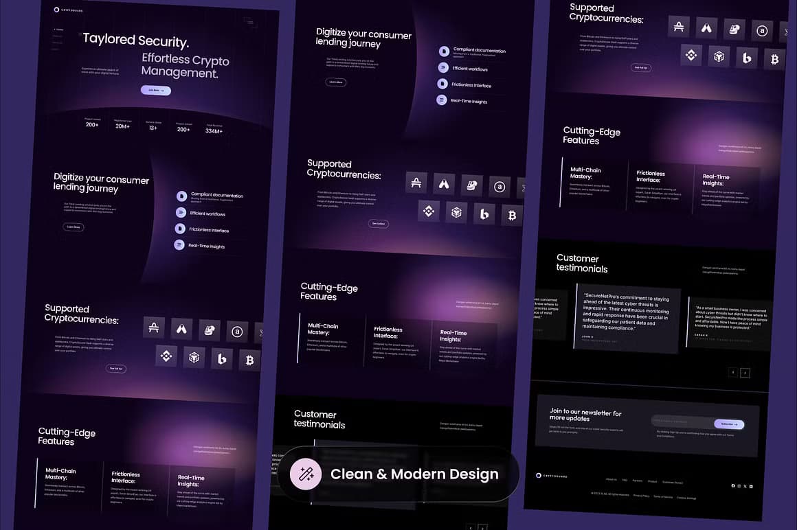 Crypto Security Web3 Landing Page screenshot 3
