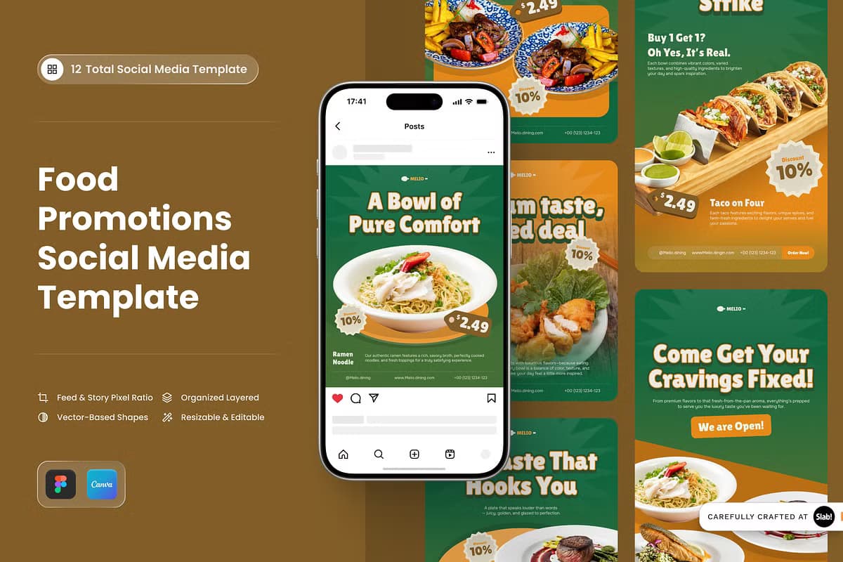 Food Promotions Social Media Template